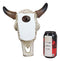 9"L Western Steer Bull Cow Horned Skull Turquoise Beads Arrow Inlay Wall Decor