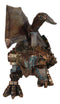 Ebros Roaring Steampunk Copper Skinned Robotic Cyborg Winged Dragon Figurine Statue