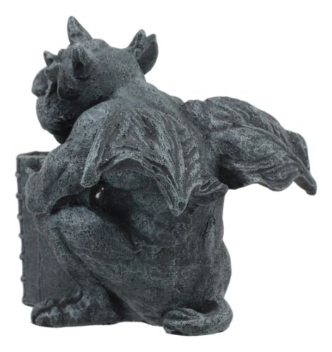 Gothic Guardian Of Bibliography Horned Gargoyle Statue 4.5"Tall Crazy ...