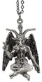 MystiKraft Sabbatic Baphomet with Pentagram Necklace Pendant with Chain