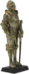 Medieval Suit Of Armor Knight Of Chivalry Broad Swordsman Figurine 7"H Statue