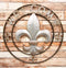 Ebros Oversized 24 Inch Fleur De Lis Welcome Sign Metal Wall Decor Plaque