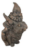Whimsical Adventure Mr Gnome Dwarf Riding Rabbit Hare Figurine Fairy Garden