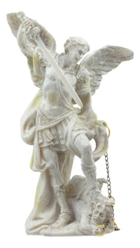 Holy Archangel Saint Michael With Chained Lucifer Statue Holy Eucharist Patron