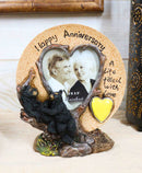 Rustic Western Forest Black Bears Happy Anniversary Standing Picture Frame