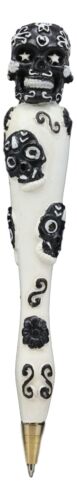 Set Of 3 Black White Dias De Los Muertos Day Of The Dead Sugar Skull Pen Pens