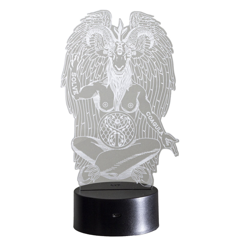Ebros Sabbatical Goat Baphomet Acrylic Panel Colorful LED Night Light