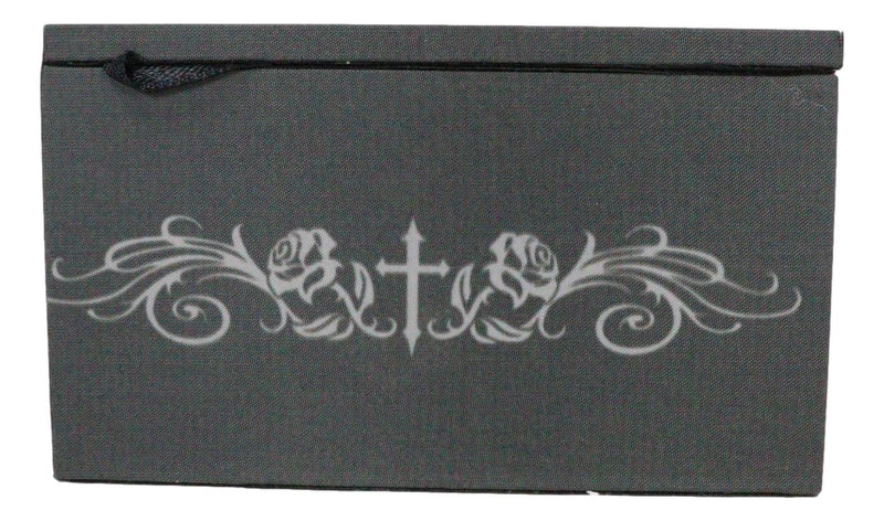 Anne Stokes Prayer Angel Blessings With Excalibur Sword Decorative Jewelry Box With Mirror