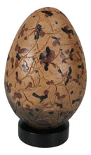 Prehistoric Speckled Dragon Egg Fossil Statue With Base Stand Jurassic Dinosaur