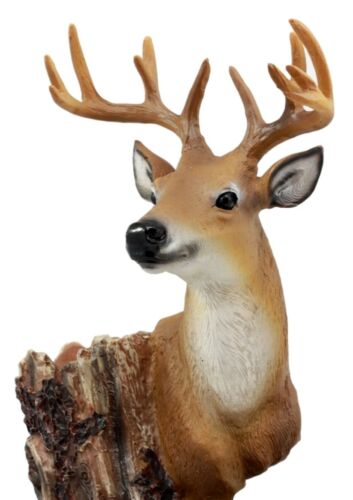 Ebros Rustic Woodlands Wild Deer Big Buck Bust Salt & Pepper Shakers Holder - Ebros Gift
