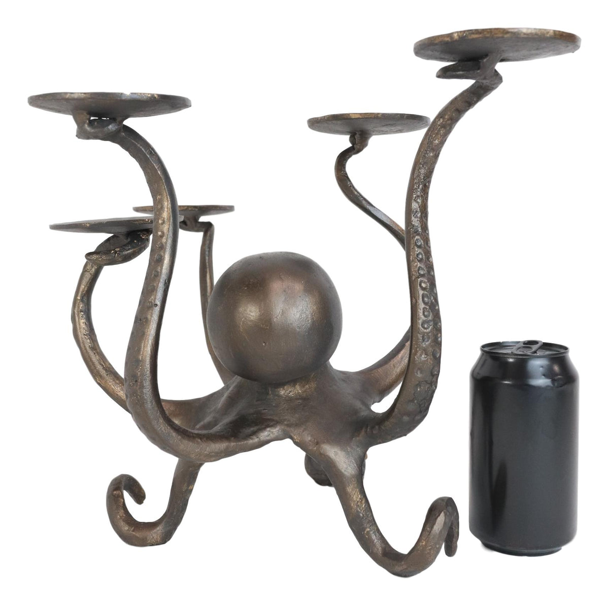 Giant Creature Kraken Octopus Penta Candleholder Home Decor Made of Aluminum