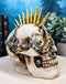 Steampunk Cyborg Punk Rock Aristocrat With Bullet Spikes Hair Figurine 6.75"L