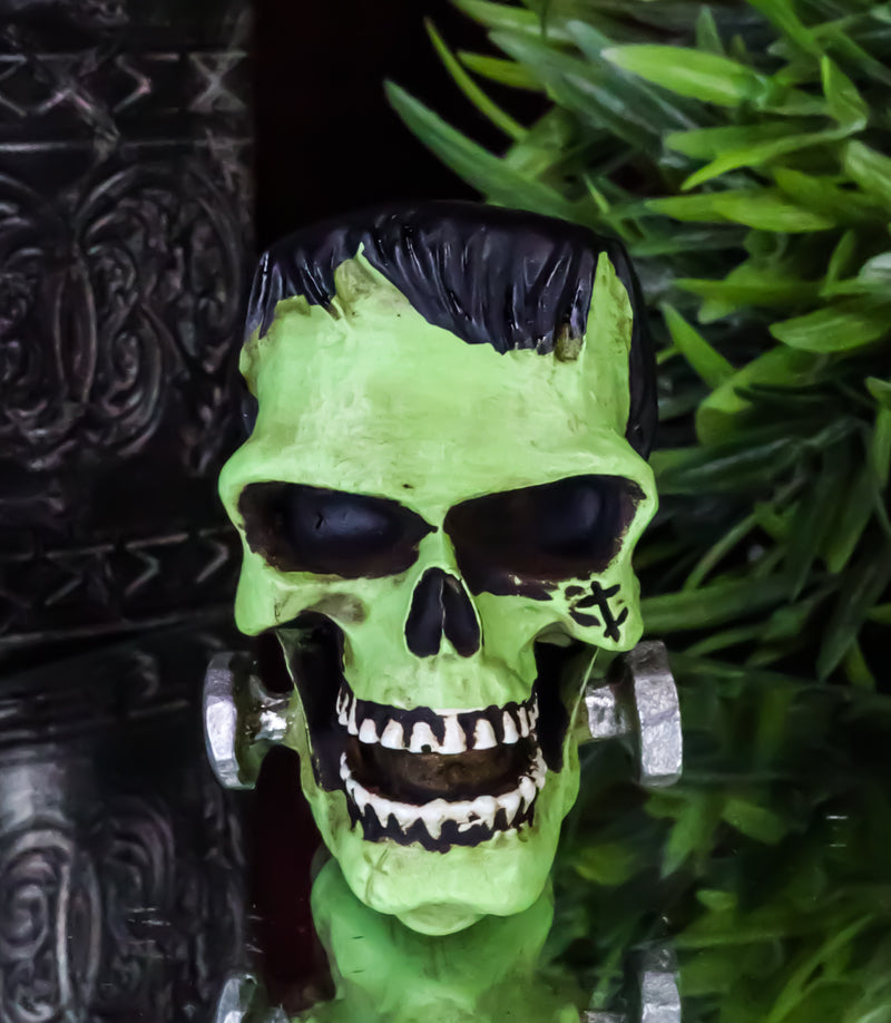 Dr Victor Frankenstein Skull Figurine 2"H Miniature Frankenskull Gothic Skeleton