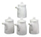 Japanese Chinese Dining Contemporary Porcelain White Soy Sauce Dispenser 4pc Set