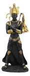 Ebros Egyptian God of The Dead Osiris Holding Crook and Flail Statue In Black And Gold