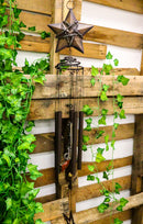 Rustic Western Lone Star With Barbed Wire Cords And Pistol Guns Wind Chime Decor