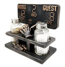 Ebros Gift Hall of Fame Soccer Tournament Scoreboard Salt Pepper Shakers Holder Figurine Set 5.5"L