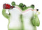 Party At My Pad Drinking Smoking Frog Couple On Forest Tree Log Bench Figurine