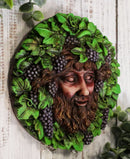 Ebros Dionysus Bacchus Spirit of The Vine Decor Wall Plaque 5.25" Diameter Wiccan Wicca Art Decorative Sculpture by Oberon Zell