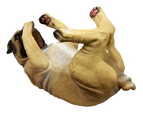 Ebros Pedigree Fawn Pug Dog Wine Bottle Holder 10" Long Home Decor