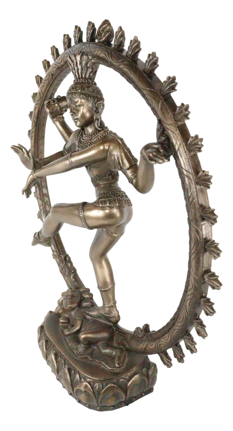 Ebros Hindu Avatar Deity Cosmic Dancer Shiva Nataraja By Fire Wheel Altar Figurine