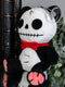 Ebros Furry Bones Skeleton Pandie Panda with Red Bow Tie Plush Toy Doll 6" Tall