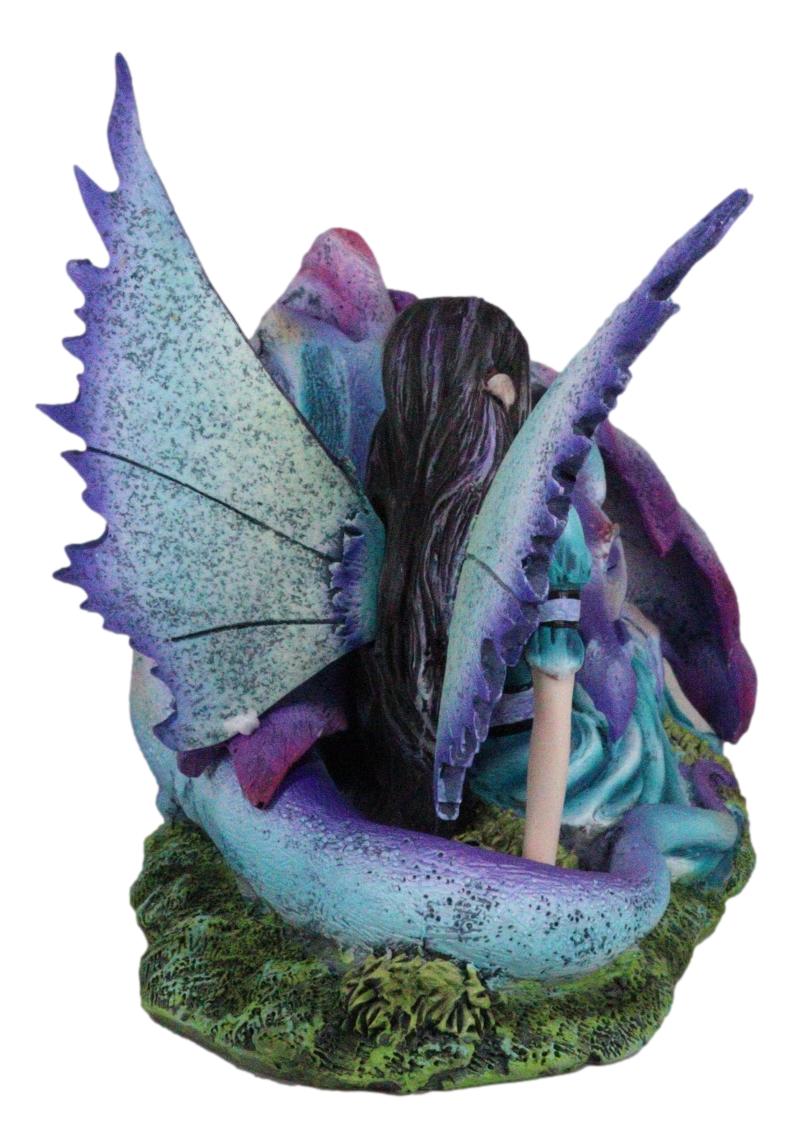 Twilight Slumber Enchanted Fairy With Sleeping Dragon On Lap Amy Brown Figurine