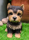 Realistic Sitting Mini Yorkie Statue Cute Pet Pal Yorkshire Terrier Dog Figurine
