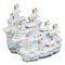 Ebros Magical Clear Blue Sky Clouds Terrace Castle Display Stand Figurine with 12 Miniature Rainbow Unicorns with Golden Horns Decorative Fairy Garden Accent Centerpiece Set