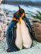 South Pole Family Emperor Penguins Mom and Dad Couple Hug Time Decor Figurine