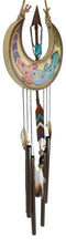 Southwest Tribal Indian Boho Chic Gecko Lizard Moon Arrow Feather Wind Chime