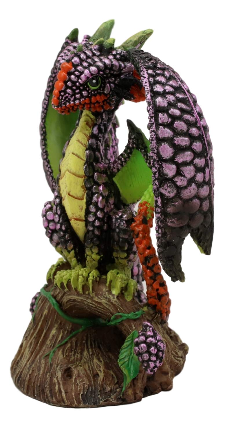 Ebros BlackBerry Garden Dragon by Stanley Morrison Home Decor Statue