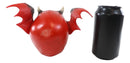 Red Bat Winged Imp Devil Demonic Skull with Horns Statue Ossuary Macabre Decor