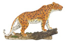 Wild Animal Kingdom Leopard Walking On Forest Trail Statue Giant Cat Figurine