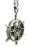 Ebros Gift Steampunk Naval Battleship Helm Necklace Alloy Pendant Jewelry