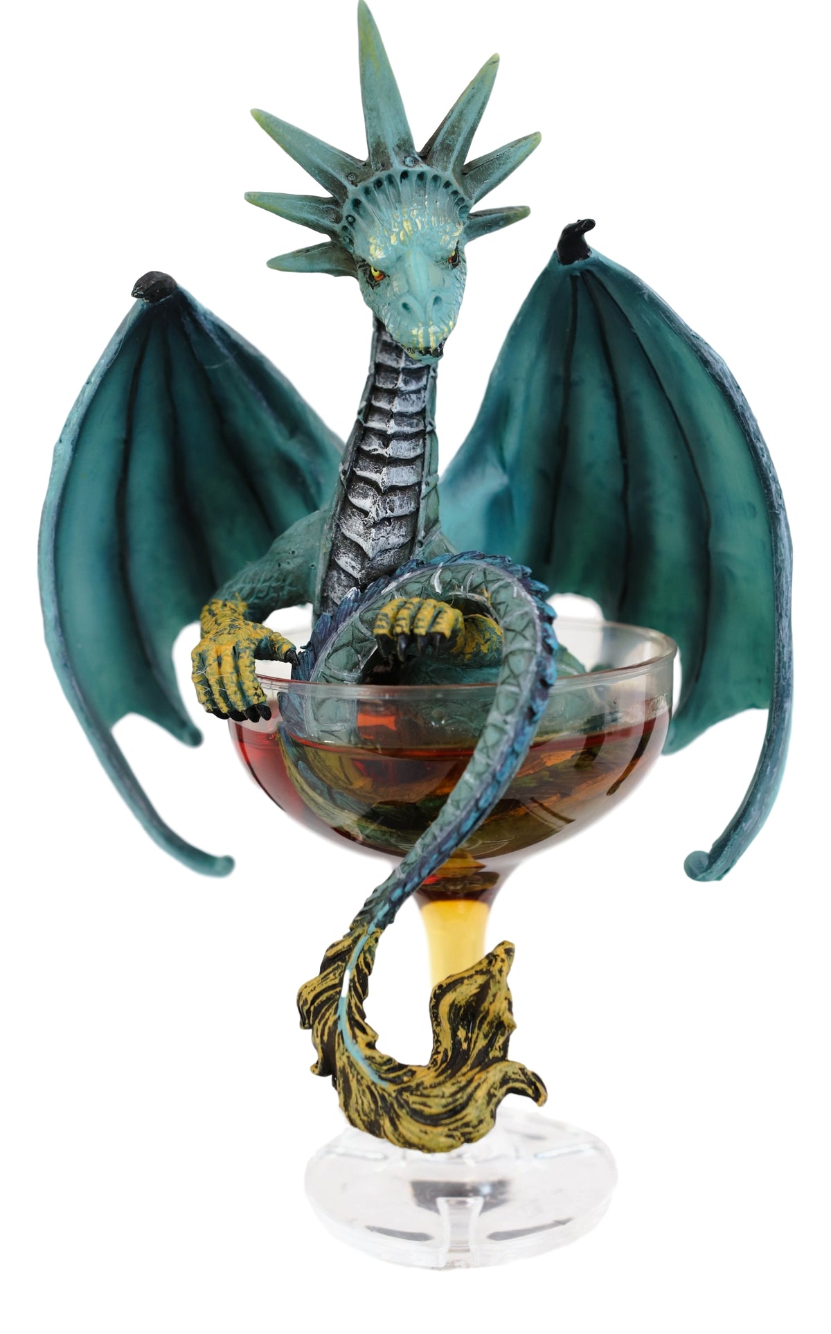 Cocktail Spirit Drunk Manhattan Liberty Dragon Statue Fantasy Decor Figurine