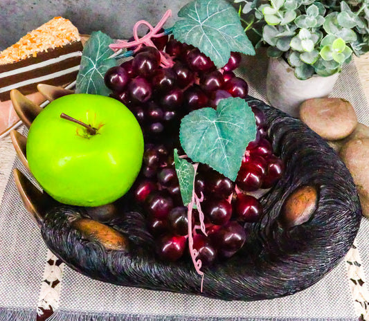 Ebros Rustic Large Long Claws Bear Paw Fruit Platter Serving Bowl Plate 11.5"W Bears
