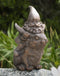 Whimsical Adventure Mr Gnome Dwarf Riding Rabbit Hare Figurine Fairy Garden