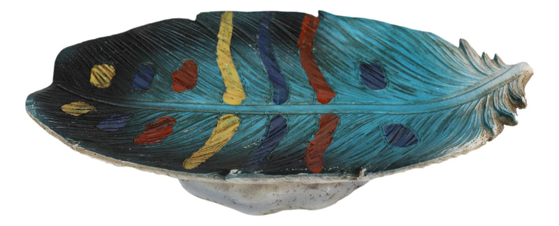 Southwestern American Indian Dreamcatcher Feather Jewelry Dish Tray Figurine
