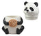 Ebros The Kung Fu Dragon Warrior Giant Panda Ceramic Cookie Jar Collectible Figurine