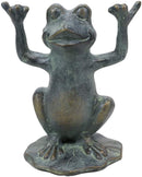 Ebros Aluminum Whimsical Yoga Frog On Lily Pad Eyeglass Or Spectacle Holder