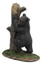 Ebros 5.5" Tall Realistic Black Bear Climbing Tree Trunk Statue Rustic Wildlife Forest Western Cabin Decor Bears Figurine - Ebros Gift