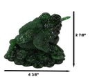 Acrylic Jade Green Resin Feng Shui Jin Chan Fortune Money Frog Statue Figurine