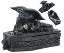 Celtic Knotwork Mythical Alchemy Dragon On Coffin Decorative Trinket Jewelry Box