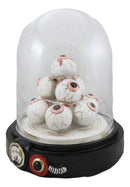 Occult Wicca Witchcraft Eyeballs Mound of Eyes In LED Light Cloche Glass Dome