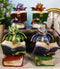 Ebros Metallic Three Wise Baby Dragon Set See Hear Speak No Evil Statue 3.5"H