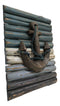 Rustic Beach Nautical Marine Ship Anchor With Ropes Wood Panel Wall Decor Plaque