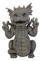 Ebros Whimsical Garden Dragon with Hippie Peace Sign Gesture Statue 10.5" Tall
