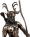 Celtic Pagan God Herne The Hunter Statue 11"Tall In Bronze Patina The Horned God