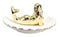 Ebros Gift Golden Resting Mermaid Ceramic Ring Accessory Jewelry Holder Vanity Display Figurine
